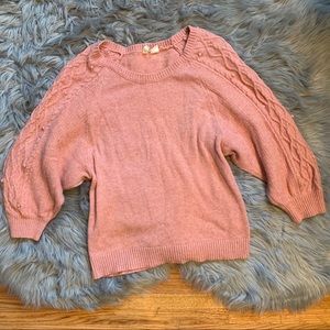 Moth Anthropologie Icehouse knit Pom sweater
